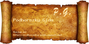 Podhorszky Gida névjegykártya